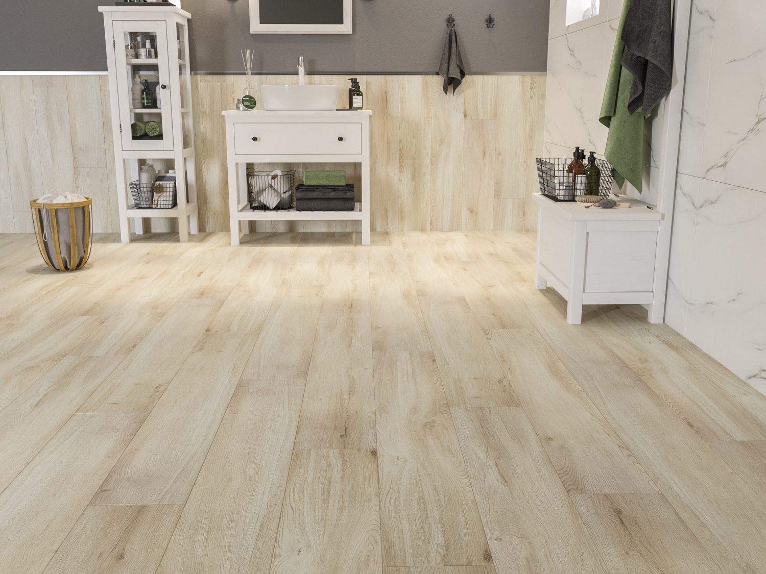 Кварцвиниловый SPC ламинат Art East Art Stone Armor Самшит Минка ARM 96 1220×196×9 фото в интерьере